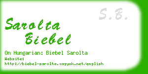 sarolta biebel business card